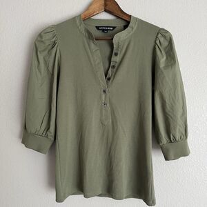 Veronica Beard Women's Size M Coralee Top Sage Green